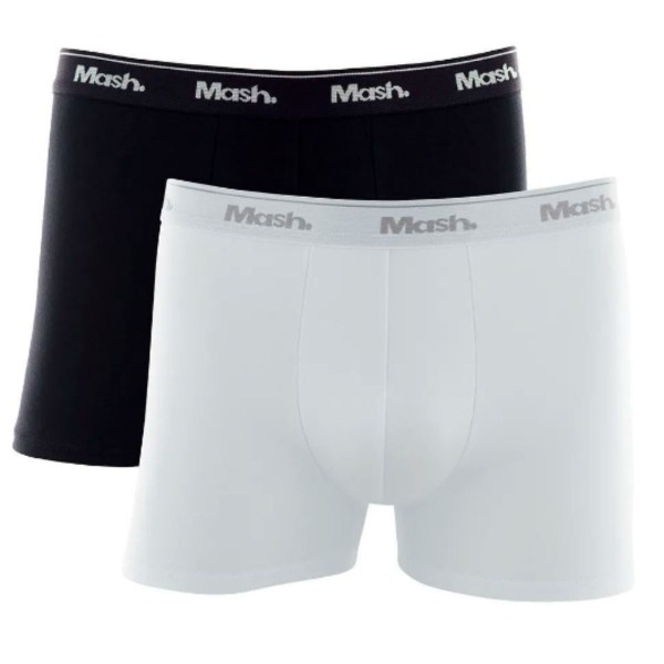 Encontraproduto.com.br - Kit com 2 Cuecas Mash Boxer Algodão P Preto e Branco- Aguardando cadastro da marca