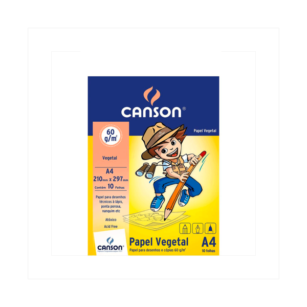 Encontraproduto.com.br - PAPEL VEGETAL ESCOLAR A4 60GRS 10FLS MC