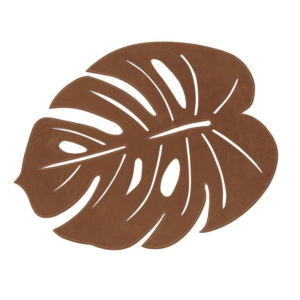 Jogo Americano Leaf Costela de Adão Caramelo 45cm x 36cm