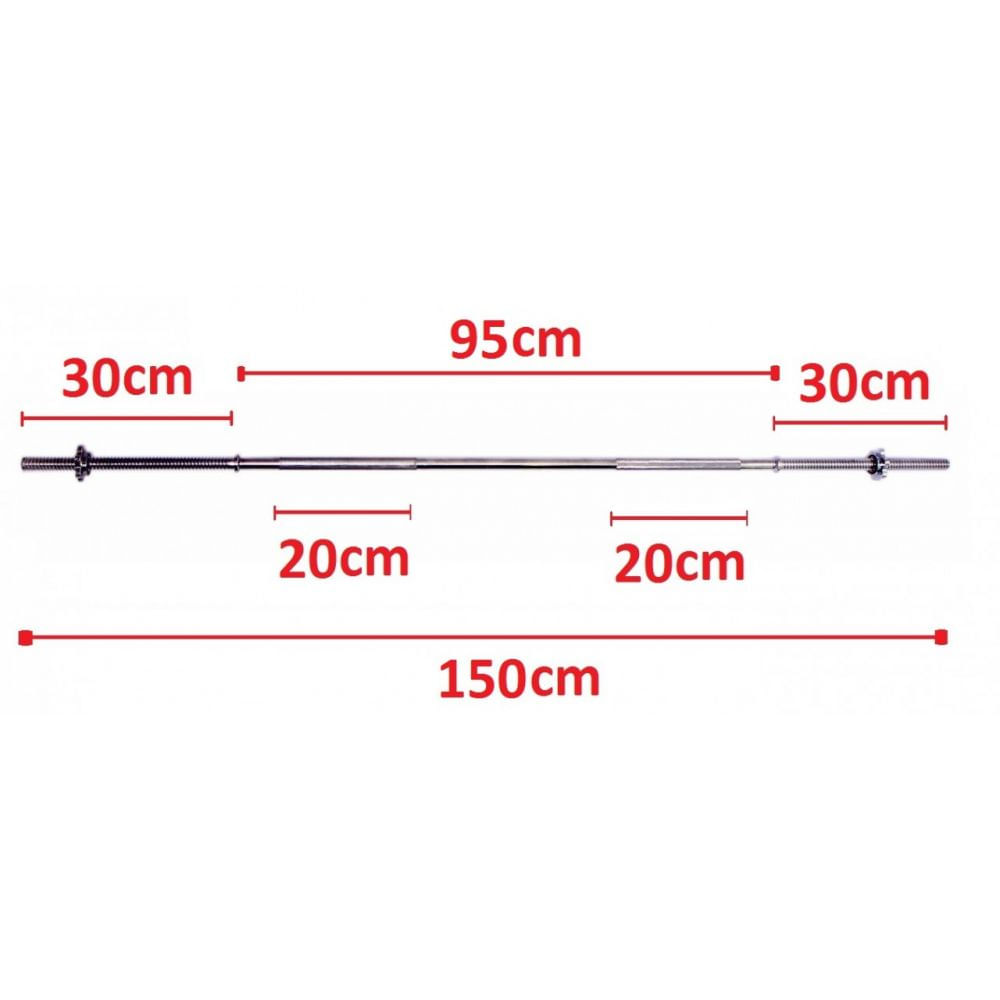 Encontraproduto.com.br - Barra Reta 1,5m com Rosca 25mm