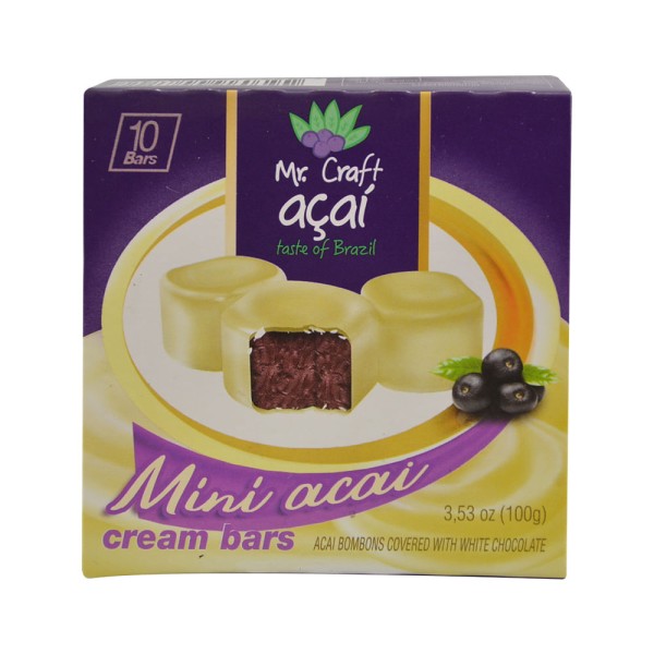 Encontraproduto.com.br - Mini Bombom Acai Mr Craft Cob Choc Bco 100g
