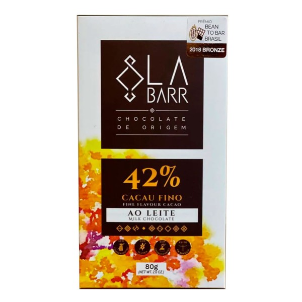 Encontraproduto.com.br - Chocolate ao Leite 42% Cacau Fino Labarr 80g