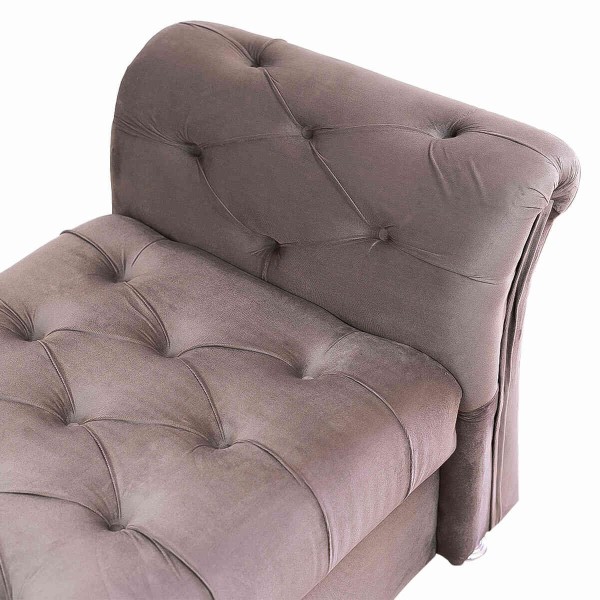 Encontraproduto.com.br - Recamier Aga Captonê com Braço Inca Bege Escuro (MP)