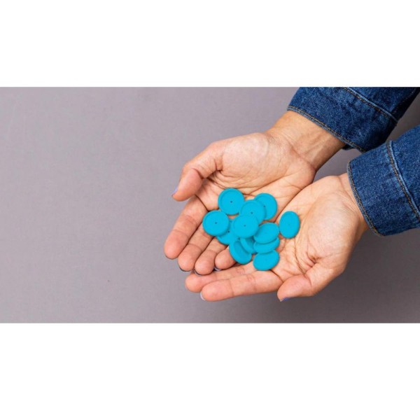Encontraproduto.com.br - Disco Para Caderno Inteligente + Elastico Azul Atlantico G