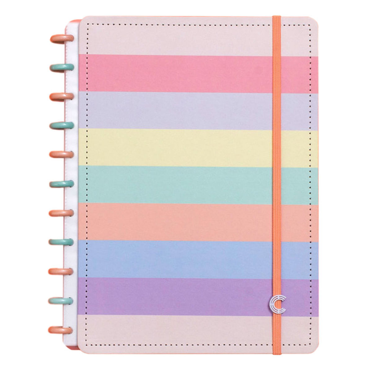 Encontraproduto.com.br - Caderno Inteligente Arco-íris Pastel Grande