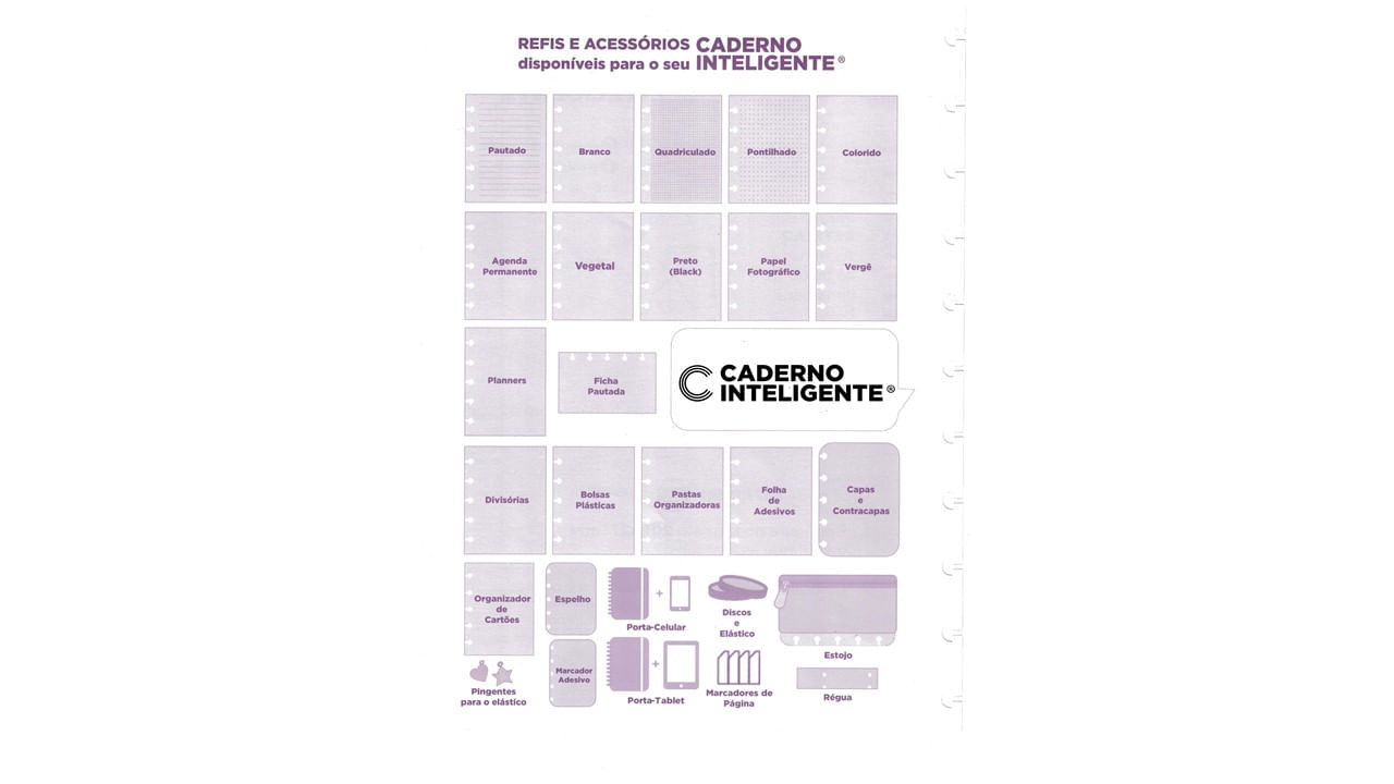 Encontraproduto.com.br - Caderno Inteligente Arco-íris Pastel Grande