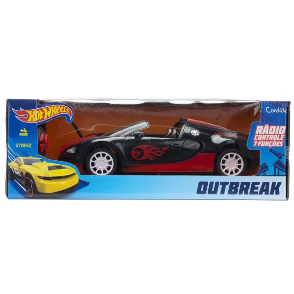 Encontraproduto.com.br - Veiculo Outbreak - Rc 7 Func Pilhas - Hot Wheels - Vermelho
