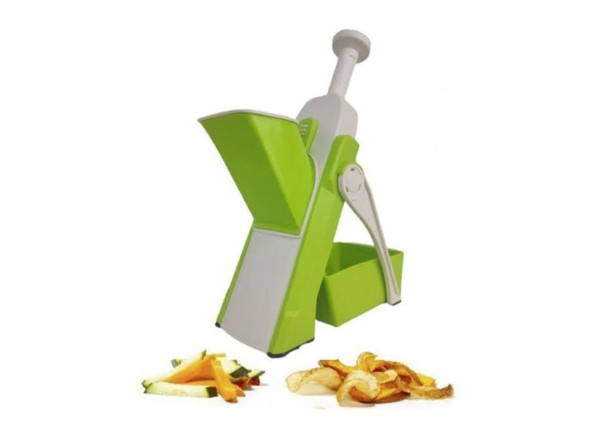 Cortador Multifuncional 5 Funções Plástico Aço Inox Fatiador Descascador Legumes Processador de Alimentos