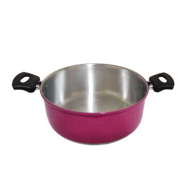 Encontraproduto.com.br - Jogo 5 Panelas Alumínio Grosso Resistente Rosa Pig Belmar