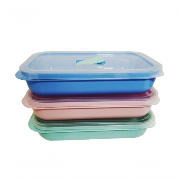 Encontraproduto.com.br - Jogo 3 Potes Herméticos 500ml Marmita Microondas Freezer Dup