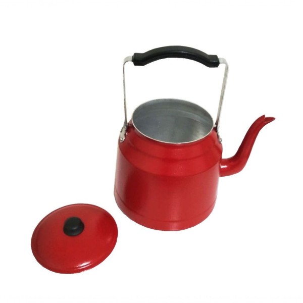 Encontraproduto.com.br - Chaleira De Alumínio Vermelha Craqueada 5 Litros Extang