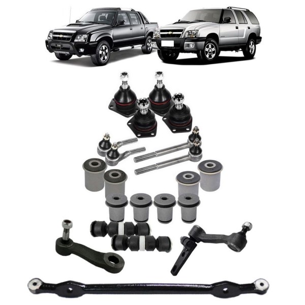 Kit Pivô S10 Blazer 2008 Barra Central Pitman Bucha Terminal