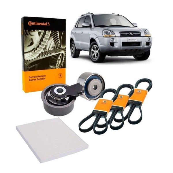 Kit Correia Dentada Tucson 2.0 16v 2011 2012 Filtro Cabine