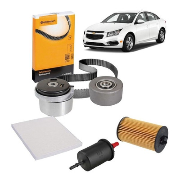 Encontraproduto.com.br - Kit Correia Cruze 1.8 2011 Filtro Oleo Cabine Combustivel