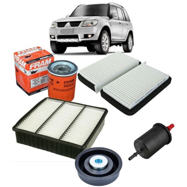 Encontraproduto.com.br - Kit Revisão Filtro Pajero Tr4 Flex 2015 Polia Alternador