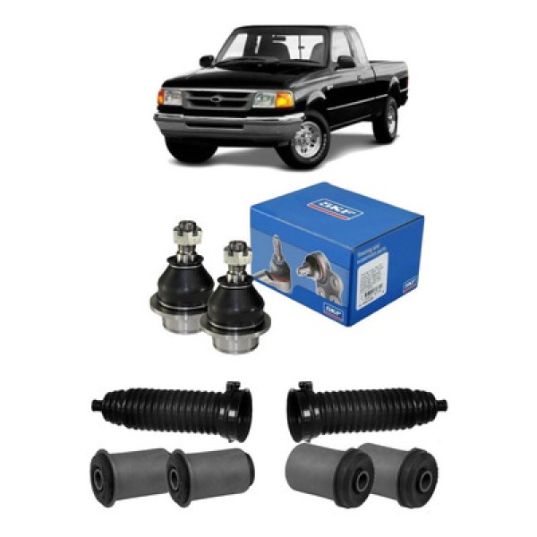 Encontraproduto.com.br - Kit Par Pivô Ranger 2001 2002 Coifa Direção Bucha Inferior