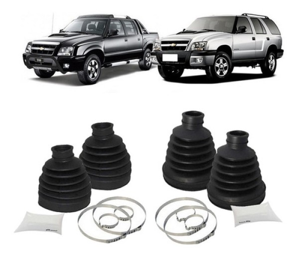 Encontraproduto.com.br - Kit 4 Coifa S10 Blazer 95 à 2011 Homocinética Roda Câmbio