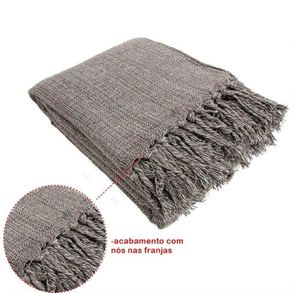 Encontraproduto.com.br - Manta Para Sofá Em Algodão 2,50 X 1,85 Várias Cores Cor:marrom Mesclado