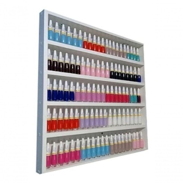 Encontraproduto.com.br - Kit Auxiliar Suporte De Esmalte E Mesinha De Manicure