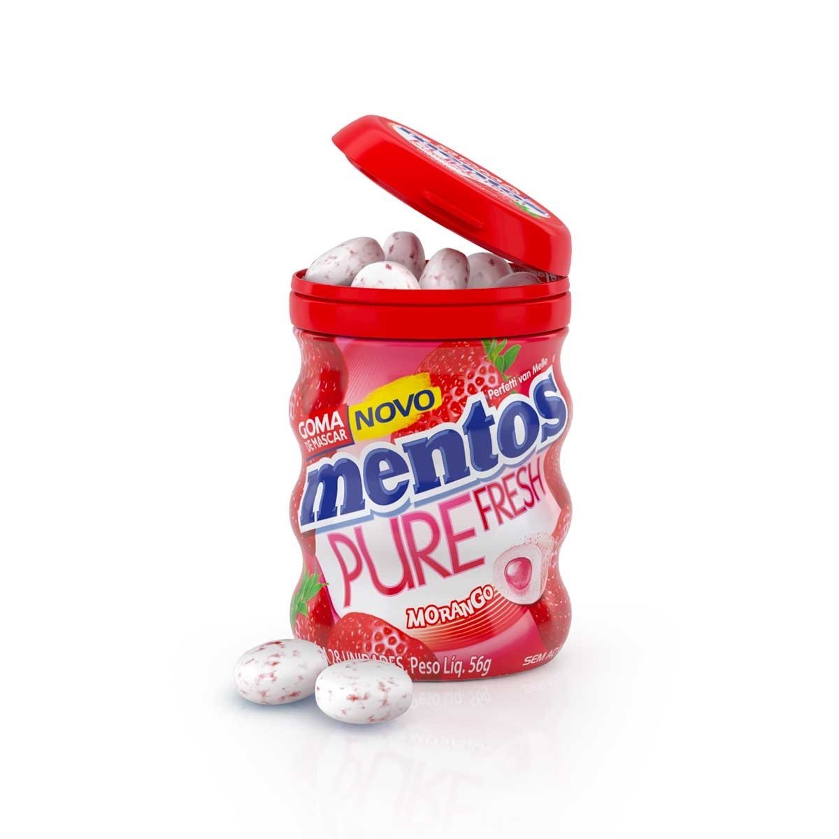 Goma de Mascar Mentos Morango Unidade - Perfetti