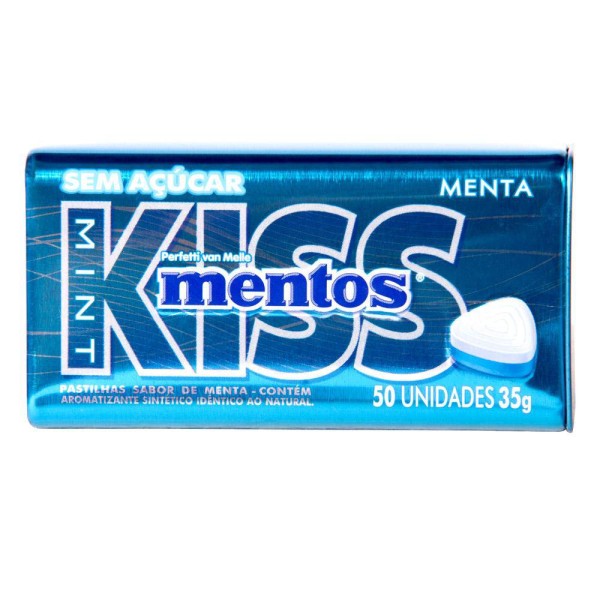 Encontraproduto.com.br - Pastilha Mentos Kiss Menta c/12 - Perfetti