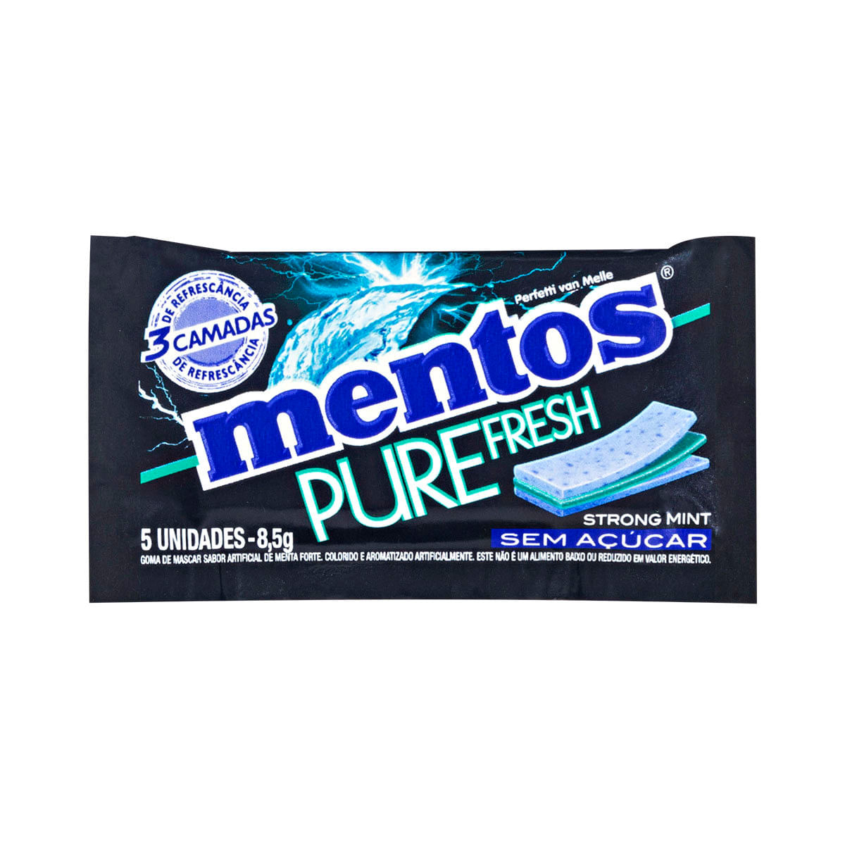 Encontraproduto.com.br - Goma Mascar 5s Pure Fresh Strong Mentos 8,5g