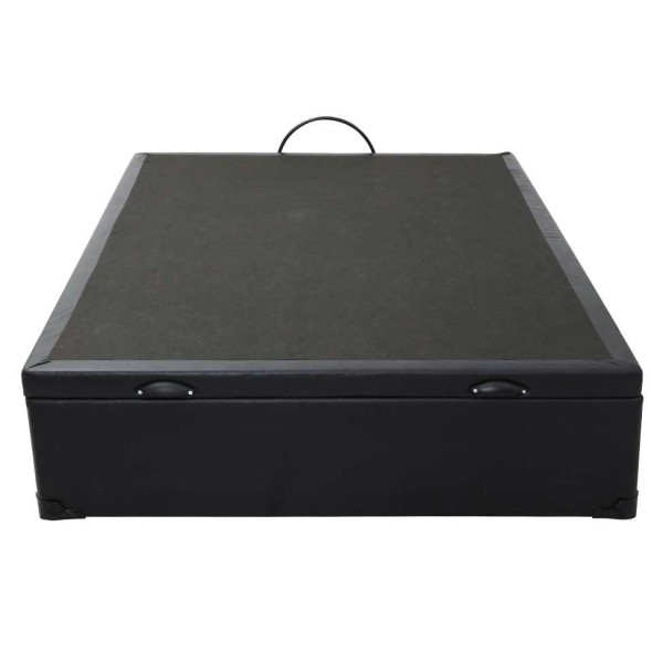 Encontraproduto.com.br - Base para Cama Box Casal Érica com Baú Preta