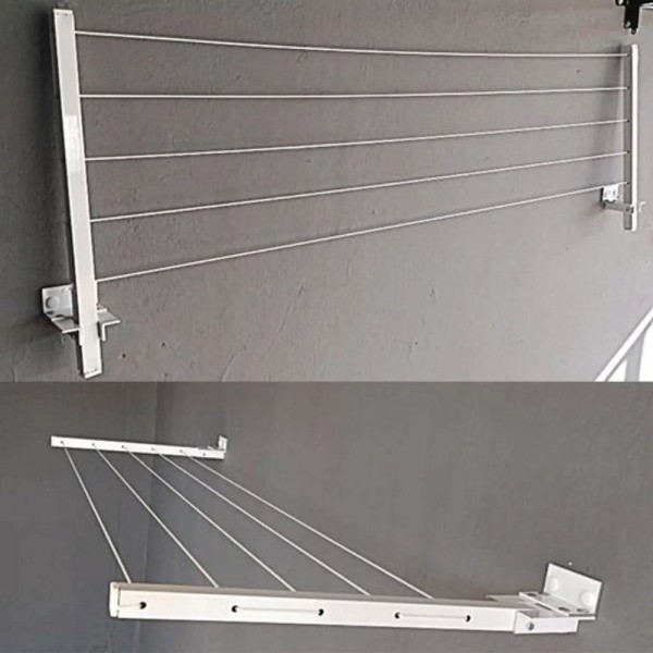 Encontraproduto.com.br - 4 Kits Suporte Varal Articulável Dobravel 4 Furos