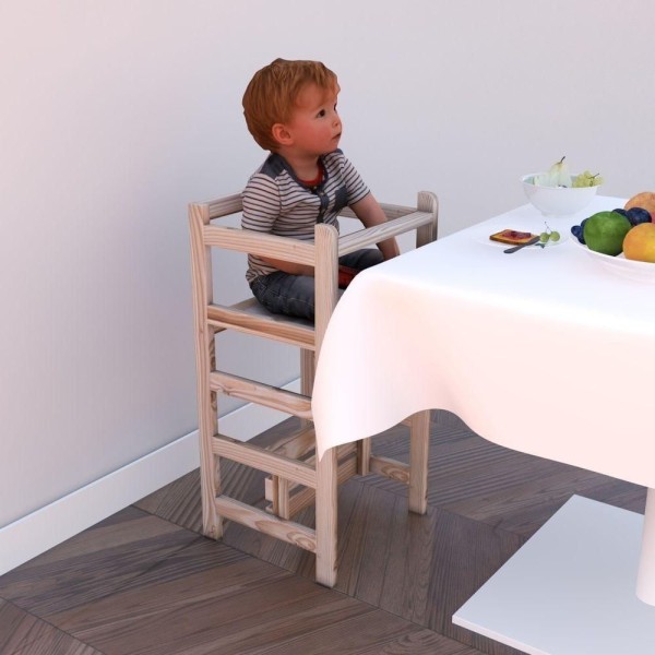 Encontraproduto.com.br - Torre De Aprendizagem Montessoriana C/ Regulagem P/ Criança