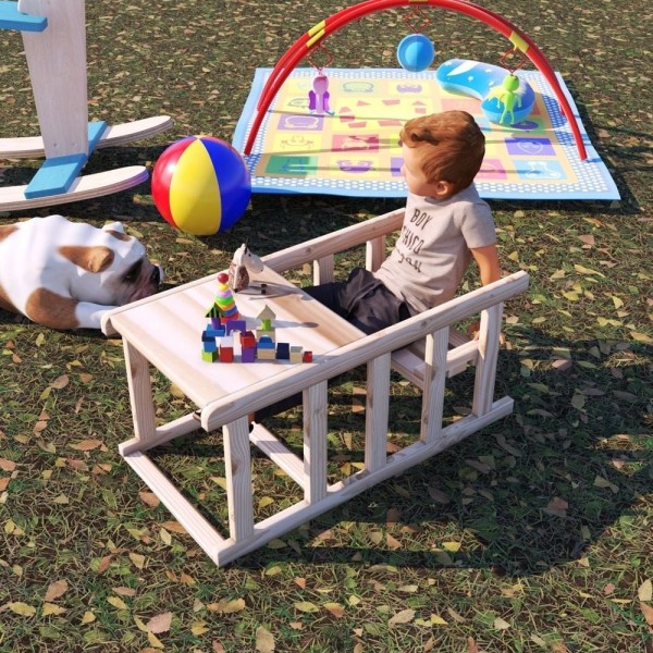 Encontraproduto.com.br - Torre Montessoriana Aprendizagem 4x1 Mesinha Cadeirão