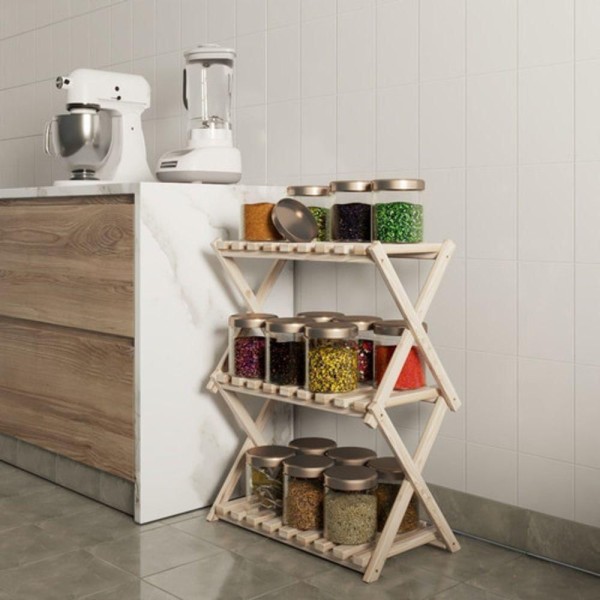 Encontraproduto.com.br - Kit Com 3 Prateleiras Porta Temperos P/ Cozinhas Organizador