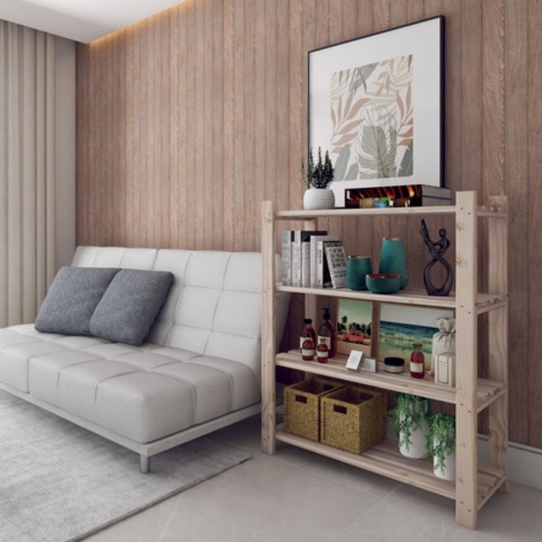 Encontraproduto.com.br - Aparador Multiuso Sapateira Pinus: Comodidade E Estilo Em Seu Ambiente