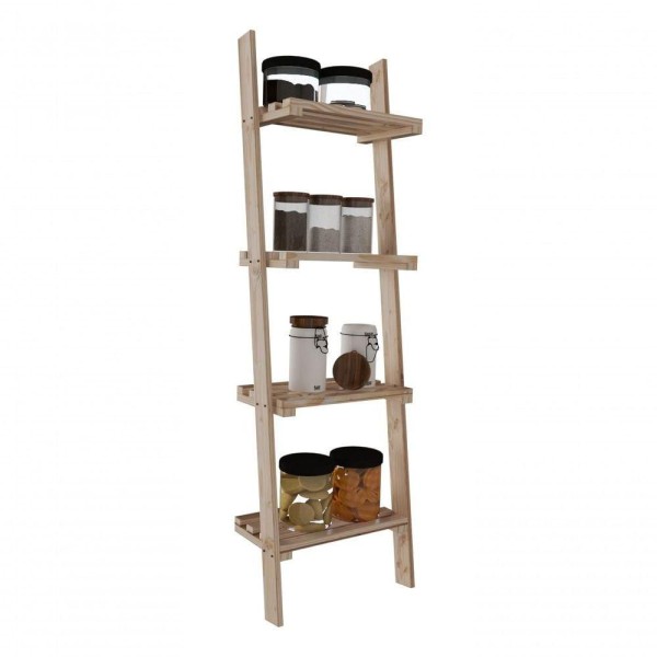 Encontraproduto.com.br - Kit Estante Suporta Até 60Kg Minimalista 4 Tábuas E Arara Roupeiro Para Chão Simples Multiuso Organi