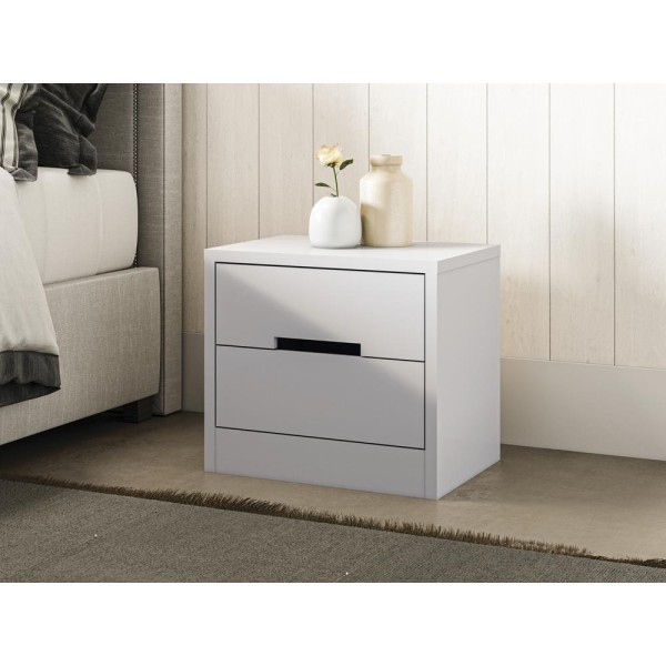Encontraproduto.com.br - Mesa de Cabeceira 2 Gavetas S822 Dormitorio Padrão Branco