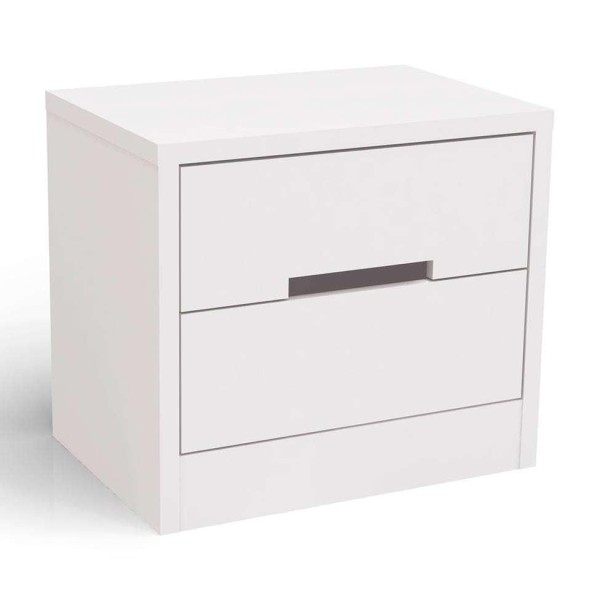Encontraproduto.com.br - Mesa de Cabeceira 2 Gavetas S822 Dormitorio Padrão Branco
