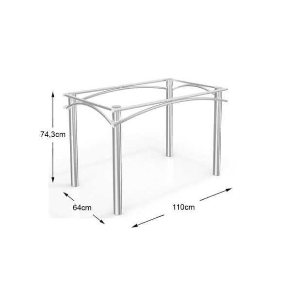 Encontraproduto.com.br - Base Mesa De Jantar Elba M004 S/ Tampo Cromado - Kappesberg