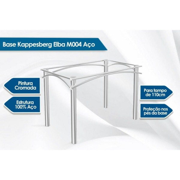 Encontraproduto.com.br - Base Mesa De Jantar Elba M004 S/ Tampo Cromado - Kappesberg