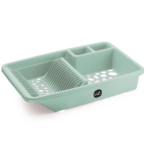 Encontraproduto.com.br - Escorredor Louças Pratos Talheres Plástico Vazado Verde Menta