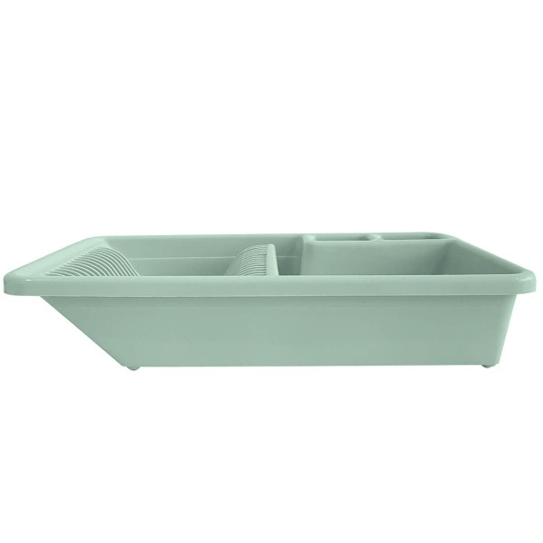 Encontraproduto.com.br - Escorredor Louças Pratos Talheres Plástico Vazado Verde Menta