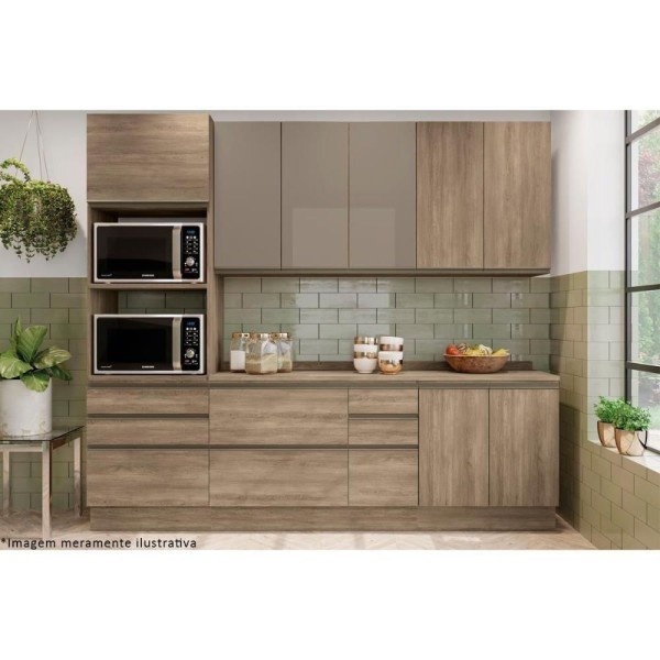 Encontraproduto.com.br - Módulo Cozinha Kappesberg Maxxi Armário G764 C- 2 Portas 80cm Canela-kappesberg