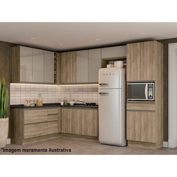 Encontraproduto.com.br - Gabinete de Cozinha Modulado Balcão Maxxi G745 c/ 2 Portas s/Tampo 120cm Canela - Kappesberg