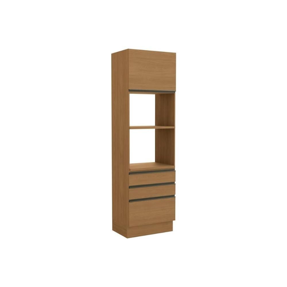 Encontraproduto.com.br - Módulo Cozinha Kappesberg Maxxi Paneleiro G750 Torre Quente Com 1 Porta 3 Gavetas E 2 Nichos Para Forno 70cm Canela-kappesberg
