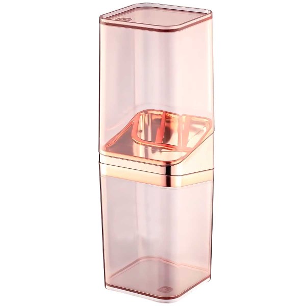Porta Escova Slim com Tampa de Plástico Rose Gold