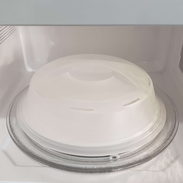 Encontraproduto.com.br - Tampa Para Microondas Protetor Comida Abertura Na Cúpula Uz