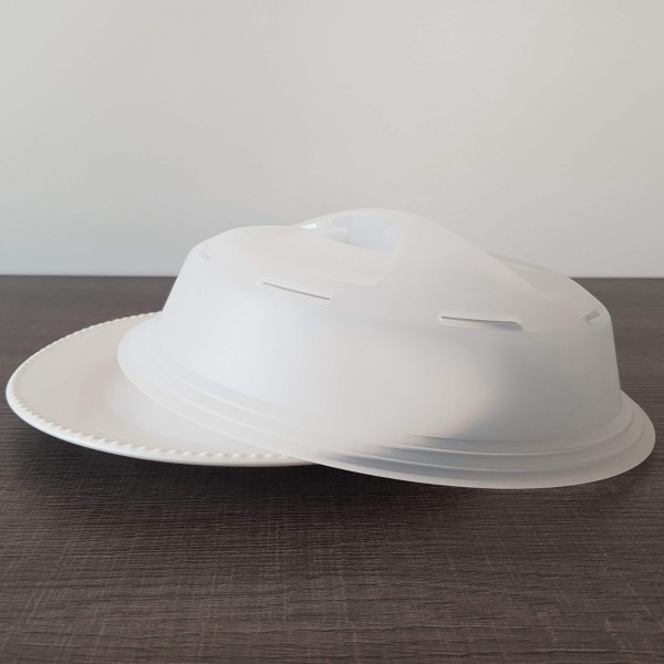 Encontraproduto.com.br - Tampa Para Microondas Protetor Comida Abertura Na Cúpula Uz