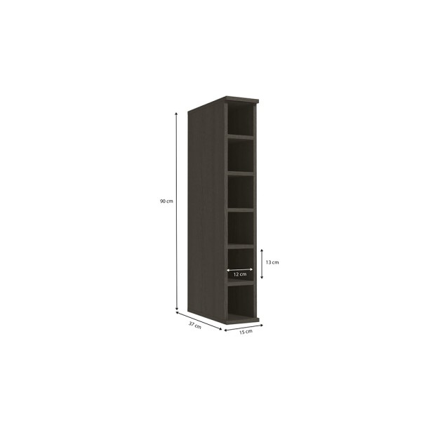 Encontraproduto.com.br - Nicho Garrafeiro Kappesberg Nox 6 Nichos Onix 90cm