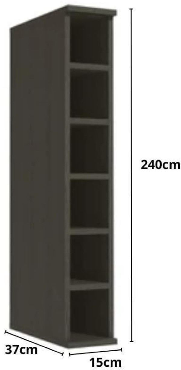 Encontraproduto.com.br - Nicho Garrafeiro Kappesberg Nox 6 Nichos Onix 90cm