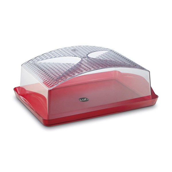 Encontraproduto.com.br - Boleira Retangular Vermelho UZ661 UZ Utilidades