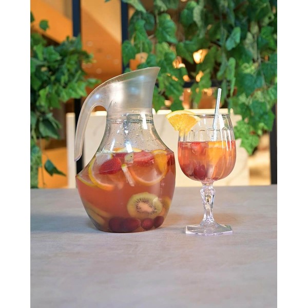 Encontraproduto.com.br - Jarra De Plástico Lisa Com Alça 2,1L Jarro Valsa Transparente UZ