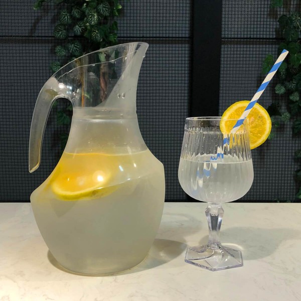 Encontraproduto.com.br - Jarra De Plástico Lisa Com Alça 2,1L Jarro Valsa Transparente UZ